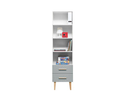 Bookcase Emma White Grey