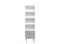 Bookcase Emma White Grey