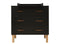 Dresser with 3 drawers Floris Matt Black Natural