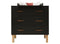 Dresser with 3 drawers Floris Matt Black Natural
