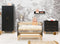 Dresser with 3 drawers Floris Matt Black Natural