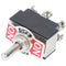 Goobay miniature toggle switch, 2x ON - OFF - ON, 6 pins with screw terminals - ideal for DIY or mod