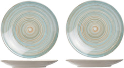 8x stuks diner bord Turbolino blauw 27 cm - Dinerborden