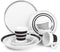 Salt&Pepper Stripes Servies - 20 delig - Zwart