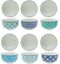 Cosy&Trendy Chloe Kommetje - Ø15 cm - 6 stuks - Blauw/Groen - Aardewerk - Vaatwasserbestendig