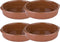 4x Ovenschalen terracotta 20 cm van aardewerk - 400 ml - Tapas schalen