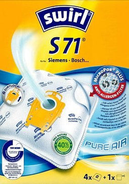 Swirl vacuum cleaner bag S71 MicroPor Plus for Siemens and Bosch vacuum cleaners