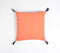 Abstract Embroidered & Tasseled Tangerine Cushion Cover