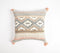 Block Printed & Embroidered Cotton Tasseled Cushion Cover