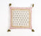Block Printed Cotton Floral Tasseled Cushion Cover