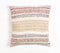 Block Printed Cotton Striped-Motifs Cushion Cover, 18 x 18 inches