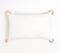 Block Printed Cotton Tasseled Lumbar Cushion Cover, 20 x 14 inches