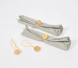 Button Elasticated Napkin rings (set of 4)