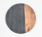 Colorblock Stone & Wood Round Cutting Board