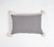 Diamond Embroidered Ecelctic Tasseled Lumbar Cushion Cover