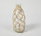 Diamond Knotted Jute & Glass Vase