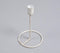 Distressed White Metal Candle Holder