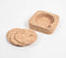 Eco-friendly Classic Round Cork Coasters with Rectangular Box (Set of 4)