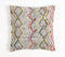 Embroidered Cotton Chevron Cushion Cover, 18 x 18 inches