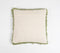 Embroidered Geometric Cushion Cover with Fringes