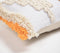 Embroidered Monochrome Skyscrapers Cotton Lumbar Cushion Cover