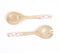 Enamelled Mango Wood Botanical Salad Servers Combo