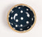 Enamelled Polka Dotted Navy Blue Wooden Bowl