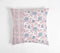 Floral Block Printed Cushion Cover, 18 x 18 inches