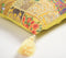Floral Embroidered Patchwork Cotton Tasseled Cushion Cover