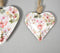 Floral Enamelled Iron Hanging Hearts (Set of 2)