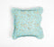 Floral Garden Blue Cotton Cushion Cover with Frilled Border, 18 x 18 inches