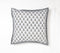 Floral Grey Cotton Cushion Cover with Piped Border, 18 x 18 inches