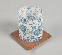 Floral Screen Printed Tea Light shade with MDF Stand