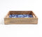 Floral-Enamelled Square Wooden Serving Tray