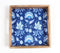 Floral-Enamelled Square Wooden Serving Tray