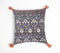 Flowery Night Tasseled Velvet Cushion Cover