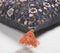 Flowery Night Tasseled Velvet Cushion Cover
