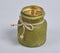 Frosted Golden & Forest Green Glass Vase
