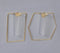 Geometric Glass & Metal Test tube Planter Vases (Set of 2)