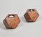 Geometric Hand Carved Rosewood Candle Holders (Set of 2)