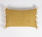 Golden Chenille Pom-Pom Bordered Lumbar Cushion Cover