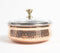 Hammered Copper & Steel Rice Serving bowl with glass lid (small)