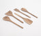 Hand Carved Acacia Wood Assorted Cooking Spoons (set of 5)