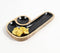 Hand Carved J-Shaped Black Wooden Serving Platter