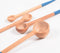 Hand Carved Neem Wood Blue Measuring Spoons (set of 4)