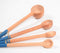 Hand Carved Neem Wood Blue Measuring Spoons (set of 4)
