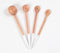 Hand Carved Neem Wood White Measuring Spoons (set of 4)