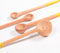 Hand Carved Neem Wood Yellow Measuring Spoons (set of 4)