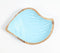 Hand Carved Wooden Blue Shell-Shaped Serving Platter