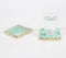 Hand Cut Mint Marble & Brass Coasters (set of 2)